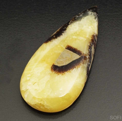 Камень желтый септариан натуральный 34.00 карат арт. 9975