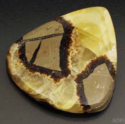  Камень желтый септариан натуральный 60.00 карат арт. 12014