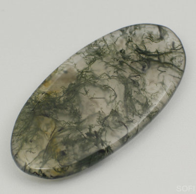 Камень Агат натуральный 21.00 карат 38х19 мм овал кабошон арт. 12475
