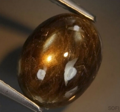  Камень звездчатый черный сапфир натуральный 6.67 карат арт 25468
