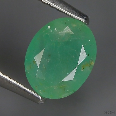 Камень зелёный берилл  натуральный 1.25 карат арт. 25057