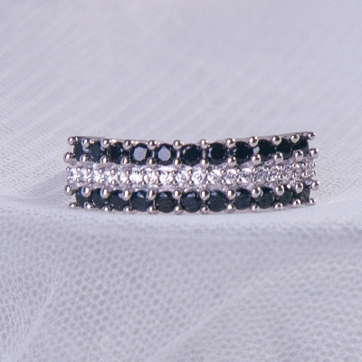 Серебряное кольцо с сапфировым корундом натуральным серебро 925 арт 27230