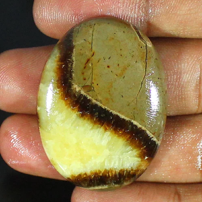  Камень желтый септариан натуральный 73.10 карат арт. 17611