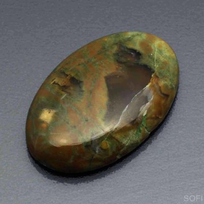  Камень Зелёный Риолит натуральный 21.00 карат арт. 3704