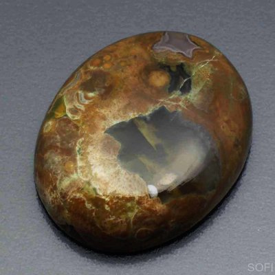  Камень Зелёный Риолит натуральный 37.00 карат арт. 3343