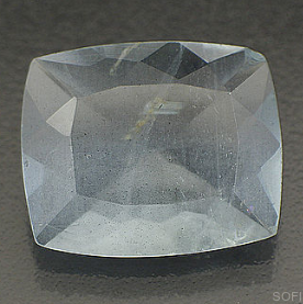 Камень Аквамарин натуральный 6.95 карат 15х13 мм багет арт. 19117