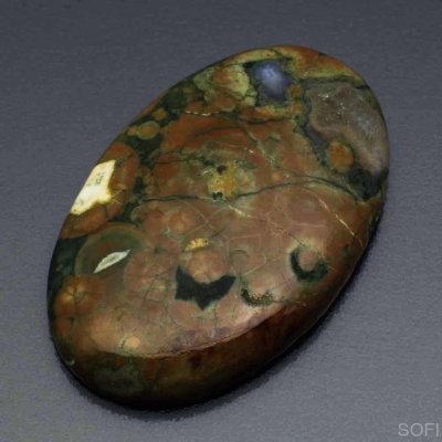  Камень Зелёный Риолит натуральный 43.00 карат арт. 3273